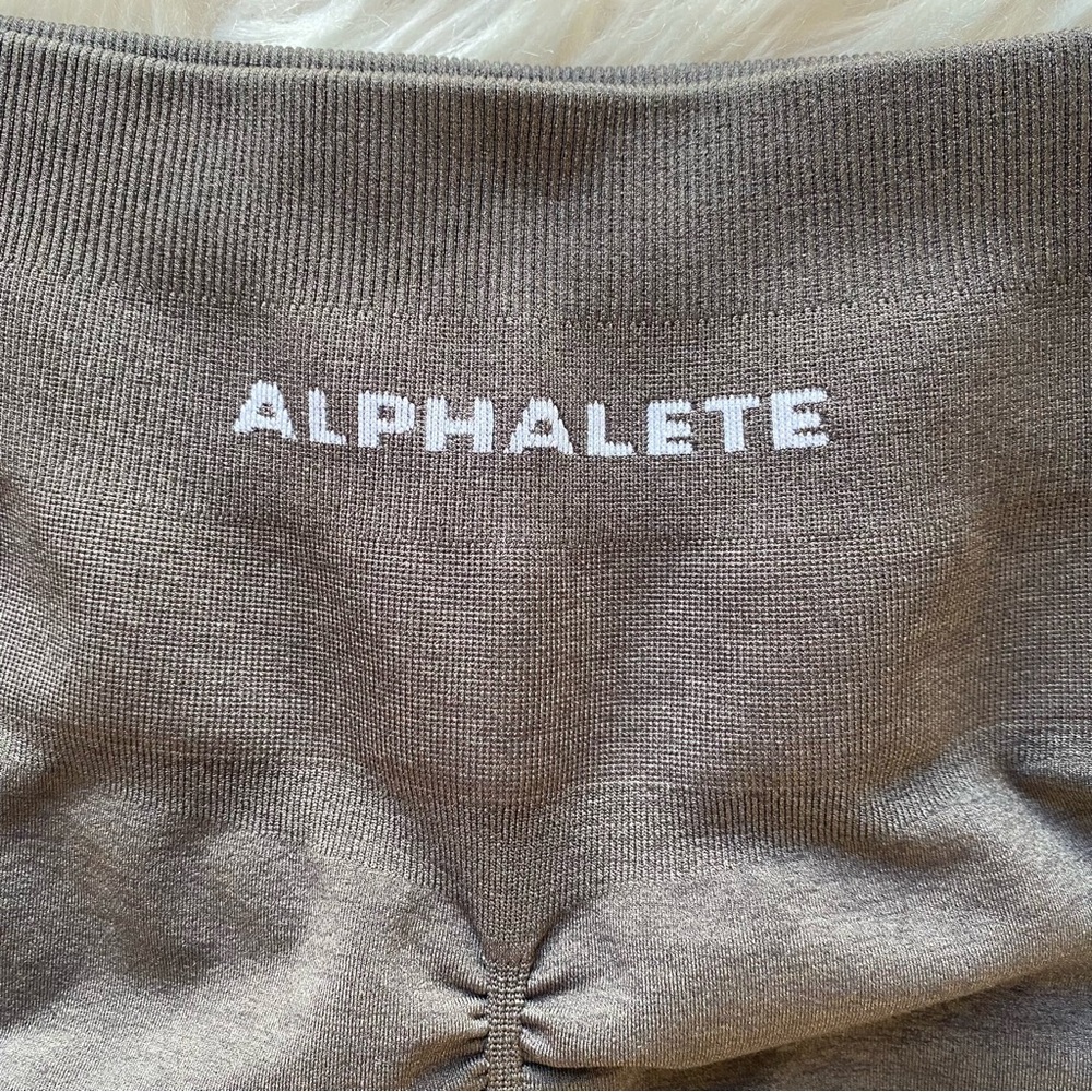 Alphalete Amplify Contour Short 5” Seamless Scrunch Women’s Size Small Pewter - Picture 12 of 12